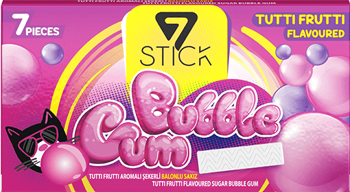 7 Stick Bubble Gum Tutti Frutti